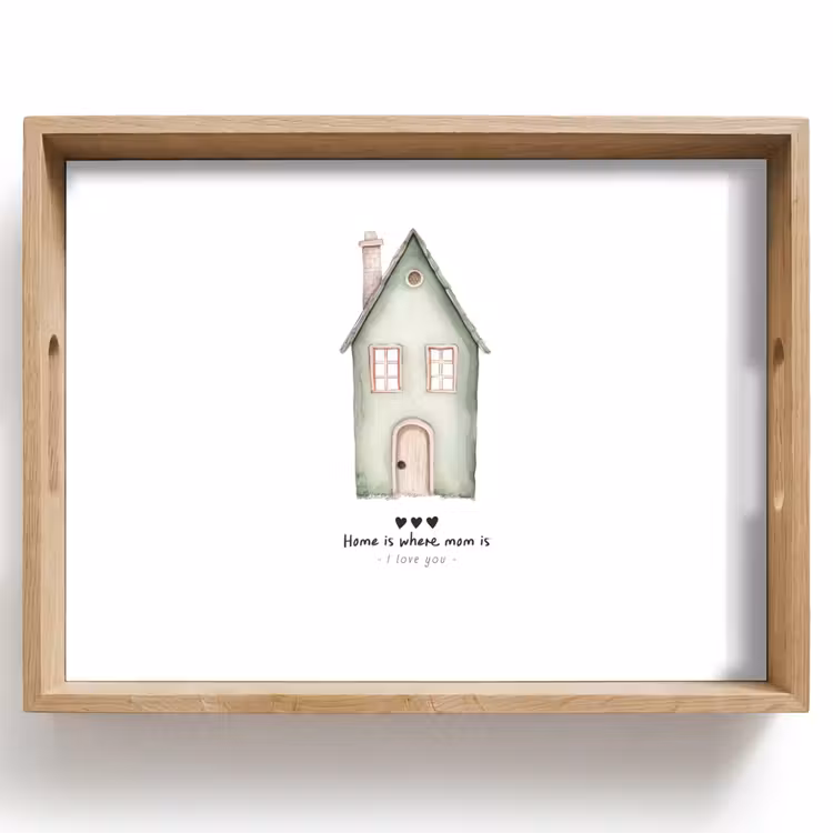 Vassoio - Cottage - Verde - Testo - Amorevole — 1