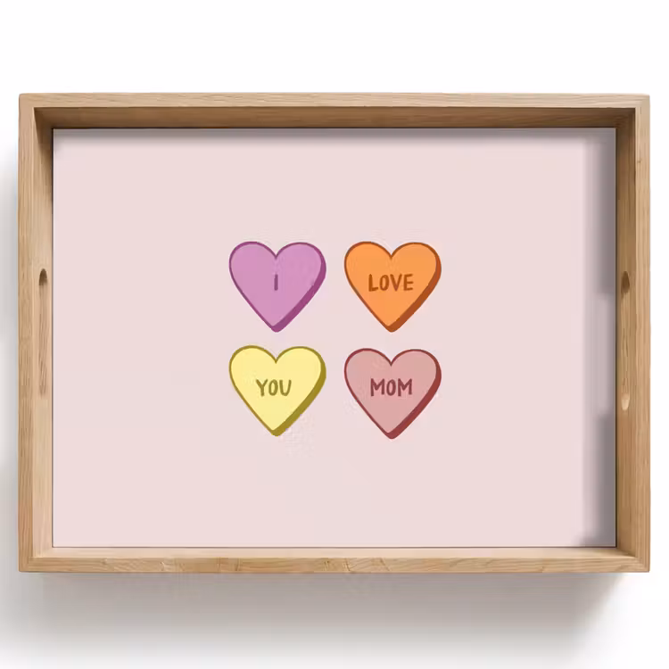 Vassoio - Cuori - Pastello - Amore - Madre — 1