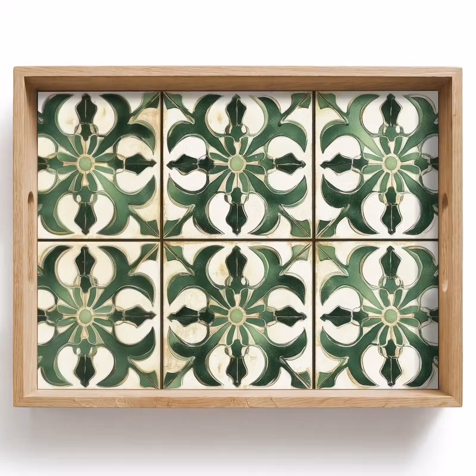 Vassoio - Interni - Ceramica - Decorazione - Spagnolo — 1