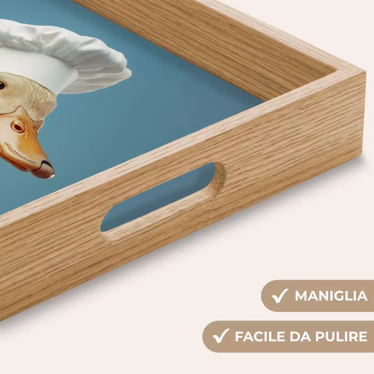 Vassoio - Anatra - Cappello da cuoco - Carino - Uccello — 8
