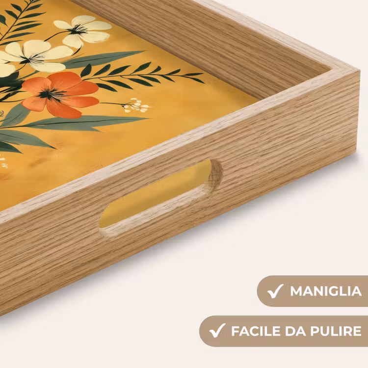 Vassoio - Foglie - Bouquet - Giallo — 8