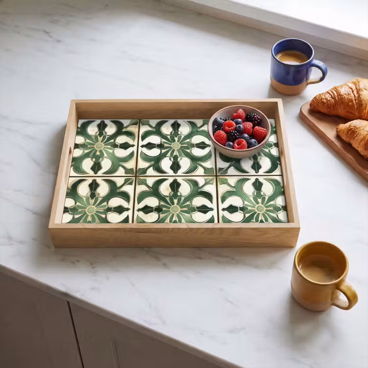 Vassoio - Interni - Ceramica - Decorazione - Spagnolo — 3