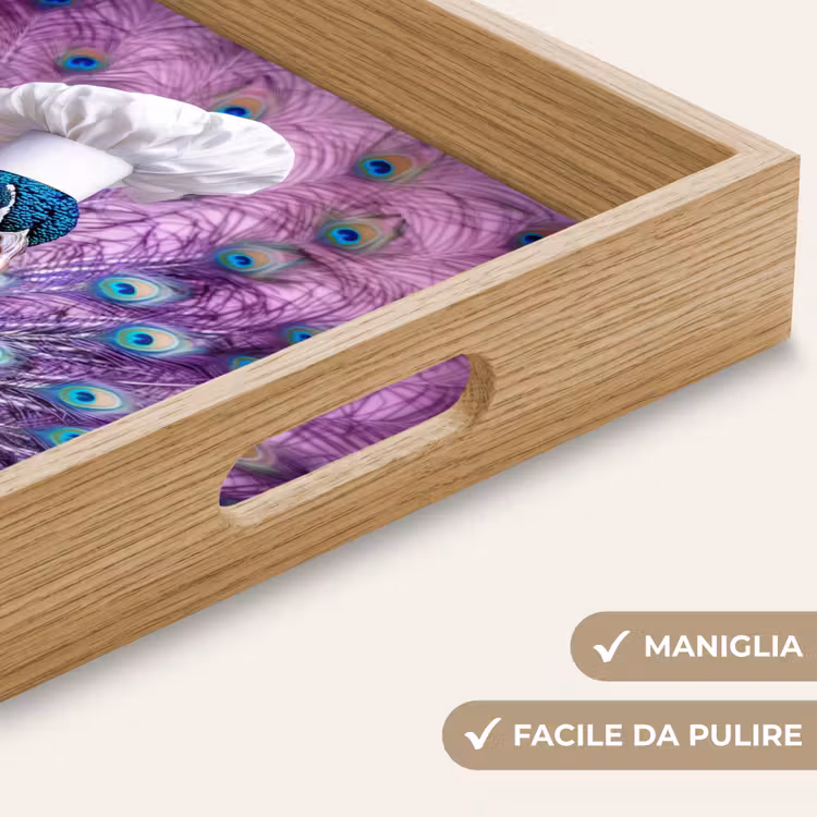 Vassoio - Pavone - Cappello da cuoco - Fresco - Viola — 8