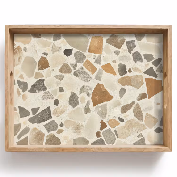 Vassoio - Pietre - Terrazzo - Decorazione - Piastrelle — 1