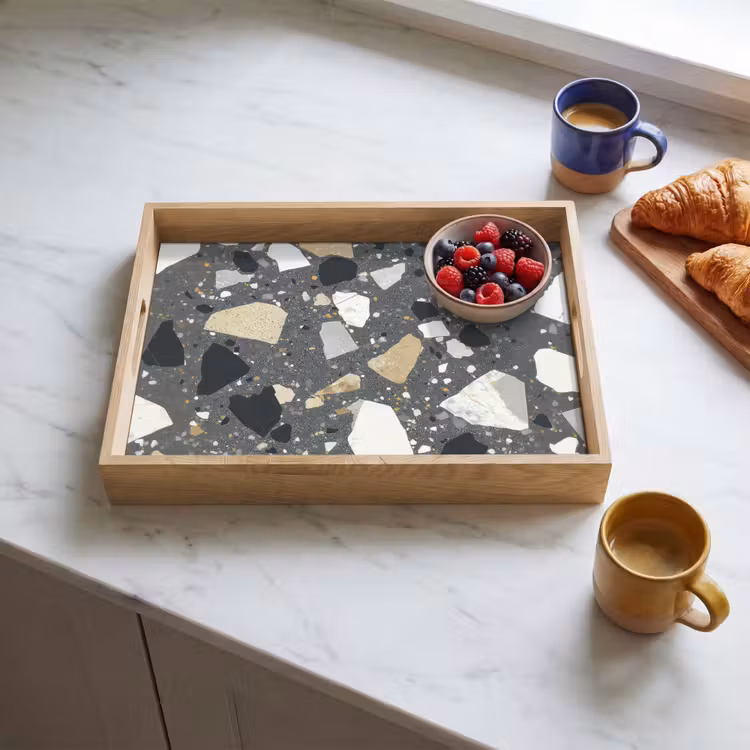 Vassoio - Terrazzo - Decorazione - Pietre — 3