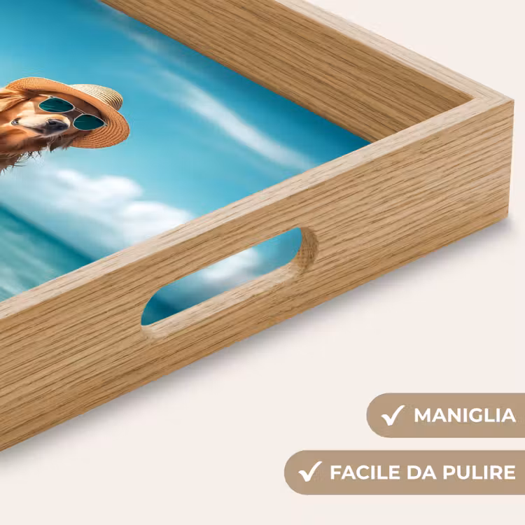 Vassoio - Acqua di mare - Cane - Golden retriever - Occhiali da sole — 8