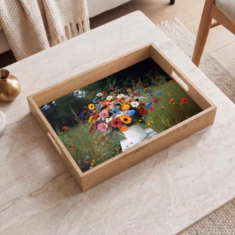 Vassoio - Fiori - Sgabello - Annaffiatoio - Campo — 2