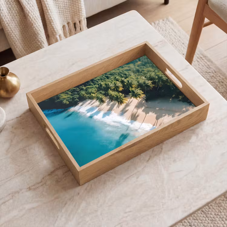 Vassoio - Tropicale - Spiaggia - Acqua - Palme — 2