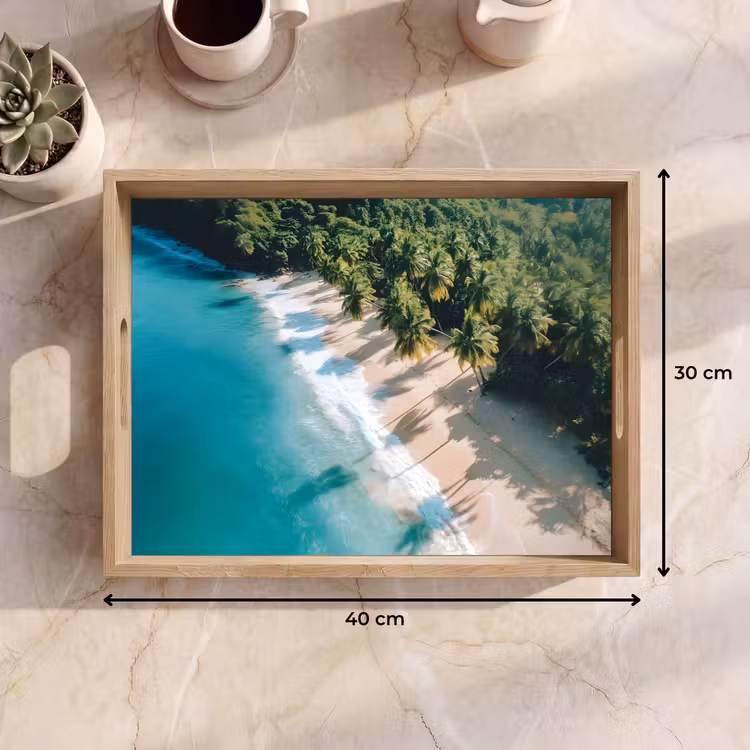 Vassoio - Tropicale - Spiaggia - Acqua - Palme — 7