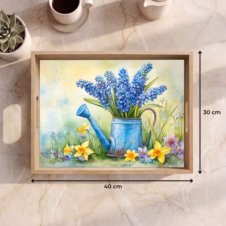 Vassoio - Annaffiatoio - Lavanda - Fiori — 7