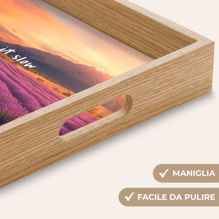 Vassoio - Campo di lavanda - Citazione - Tramonto — 8