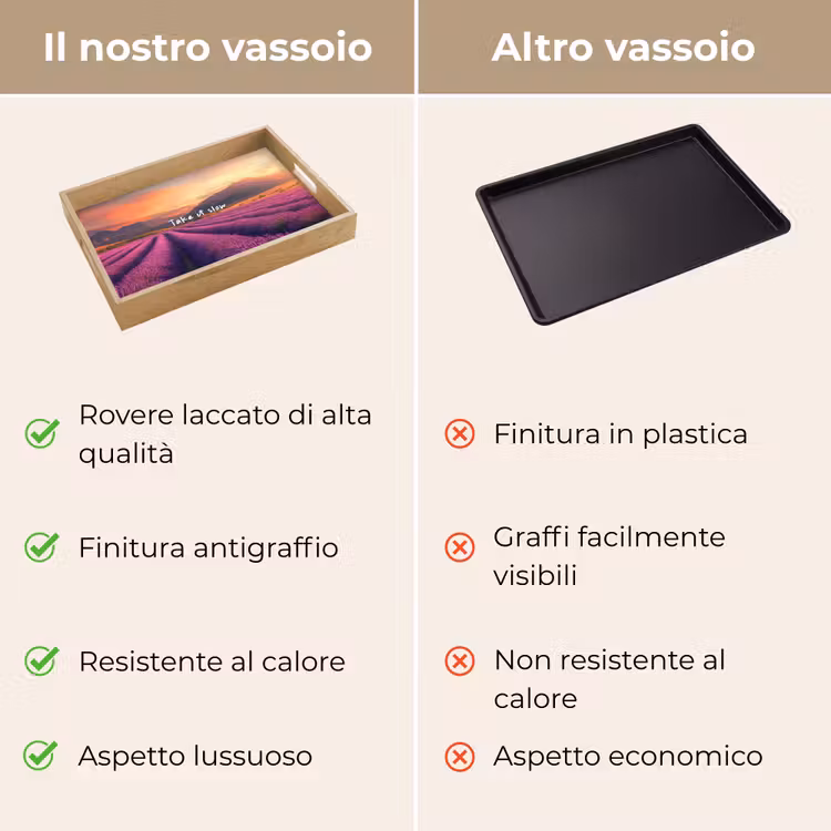 Vassoio - Campo di lavanda - Citazione - Tramonto — 9