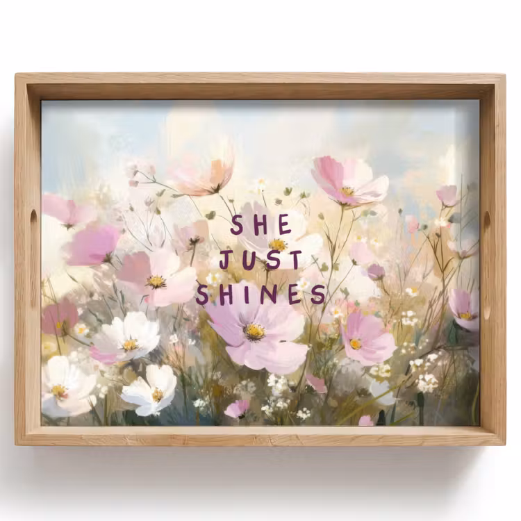 Vassoio - Citazione - Fiori - Pittoresco — 1