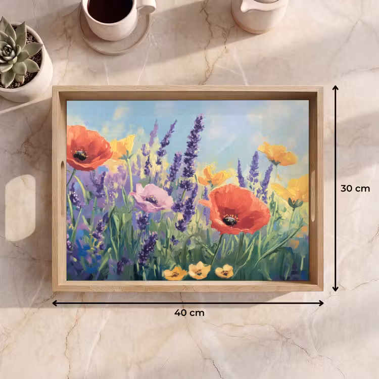 Vassoio - Prato - Fiori - Colorato — 7