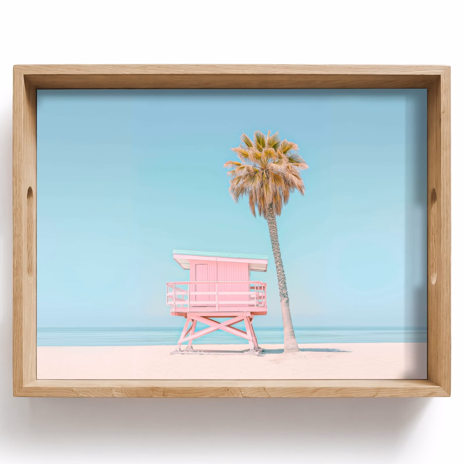 Vassoio - Palma - Casa sulla spiaggia - Rosa — 1