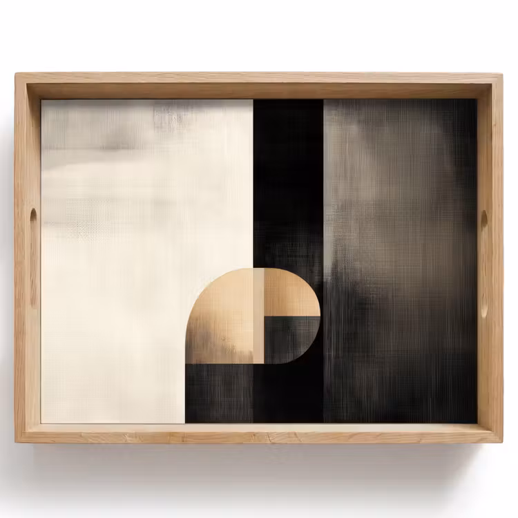 Vassoio - Forme - Moderno - Nero — 1