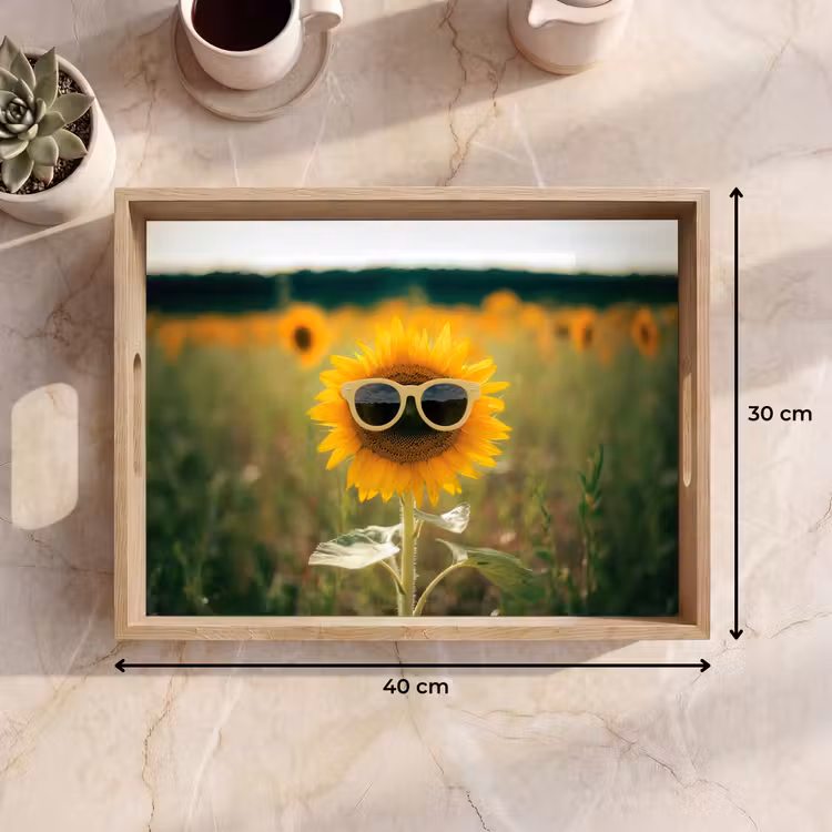 Vassoio - Girasole - Campo - Occhiali da sole — 7