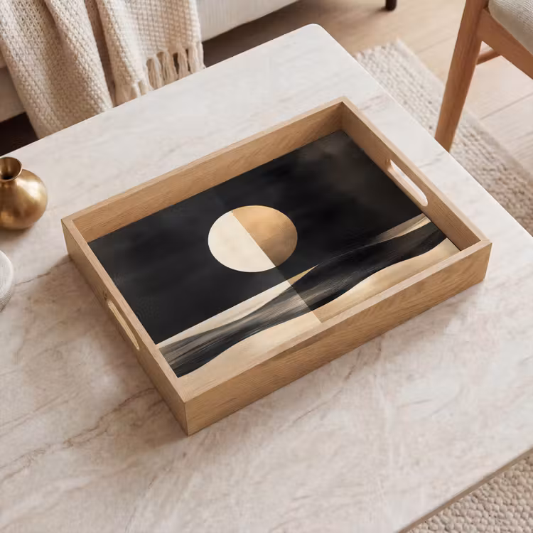 Vassoio - Luna - Cerchio - Oro — 2