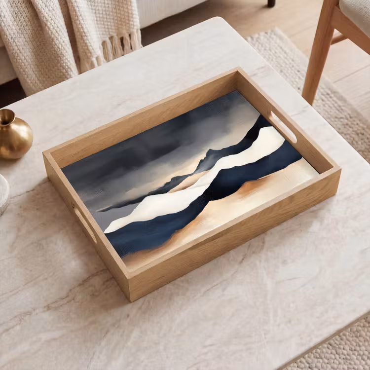 Vassoio - Montagne - Blu scuro - Paesaggio — 2