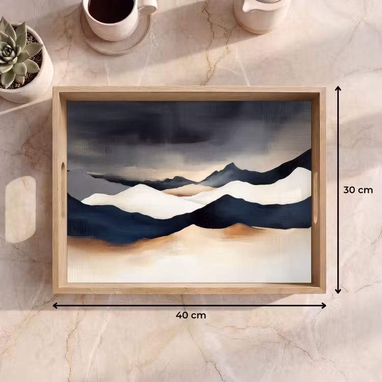 Vassoio - Montagne - Blu scuro - Paesaggio — 7