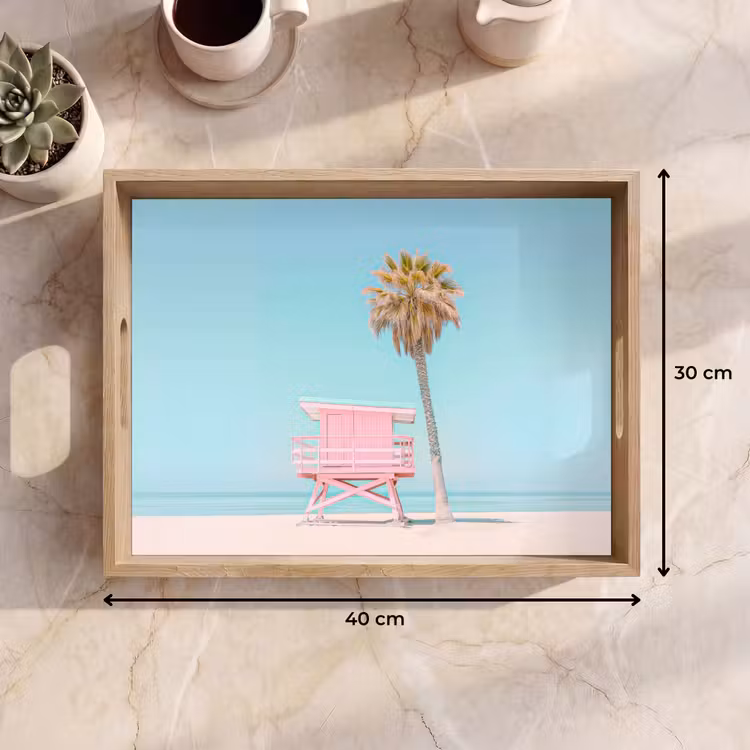 Vassoio - Palma - Casa sulla spiaggia - Rosa — 7