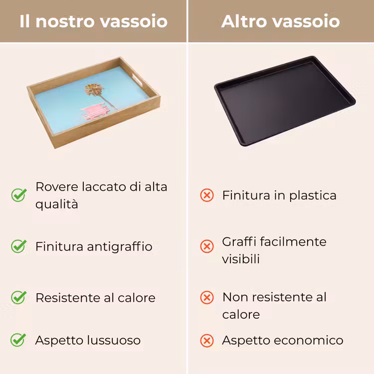 Vassoio - Palma - Casa sulla spiaggia - Rosa — 9