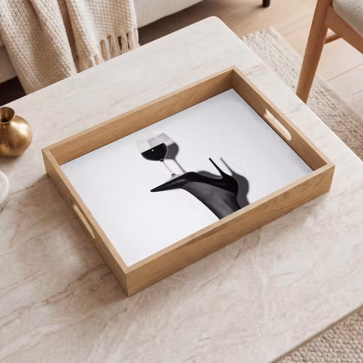 Vassoio - Tacco - Vino - Minimalista - Nero — 2
