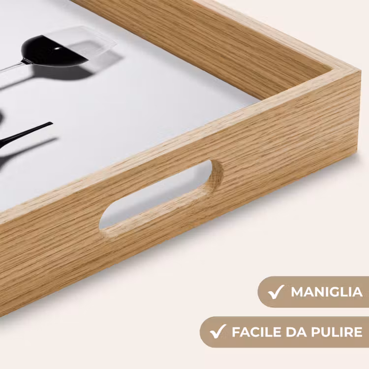 Vassoio - Tacco - Vino - Minimalista - Nero — 8