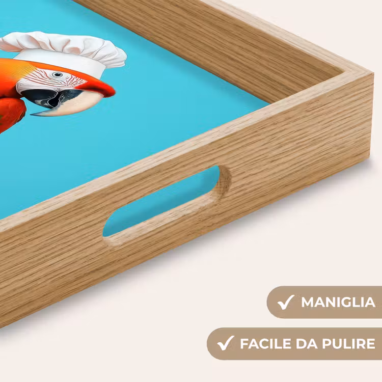 Vassoio - Ara - Cappello da chef - Piedistallo - Divertente — 8