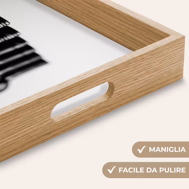 Vassoio - Bottiglie di vino - Nero - Minimalista — 8