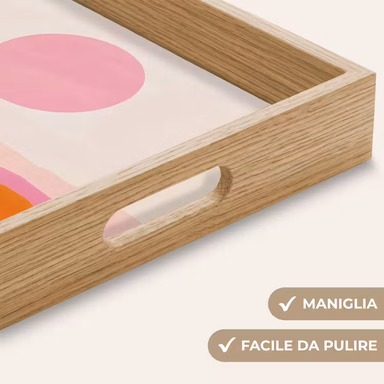 Vassoio - Colline - Arancione - Sole - Astratto — 8