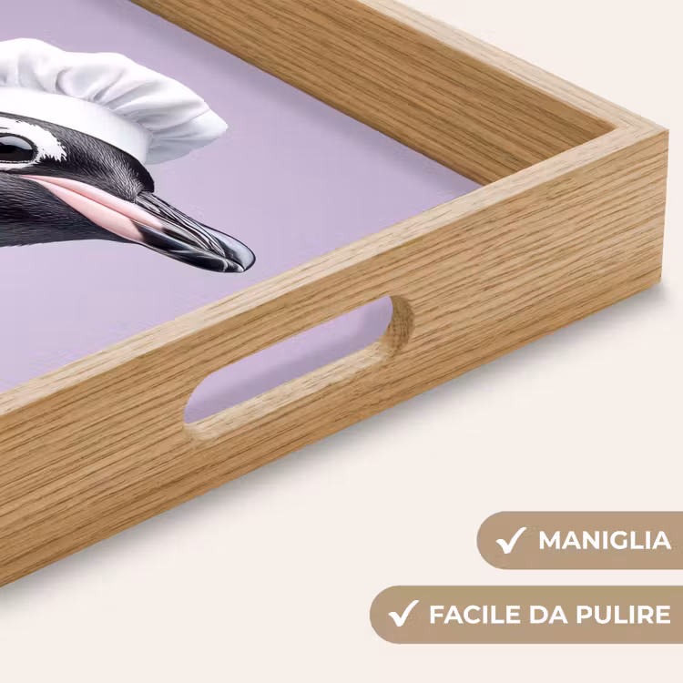 Vassoio - Pinguino - Cappello da cuoco - Dolce - Viola — 8