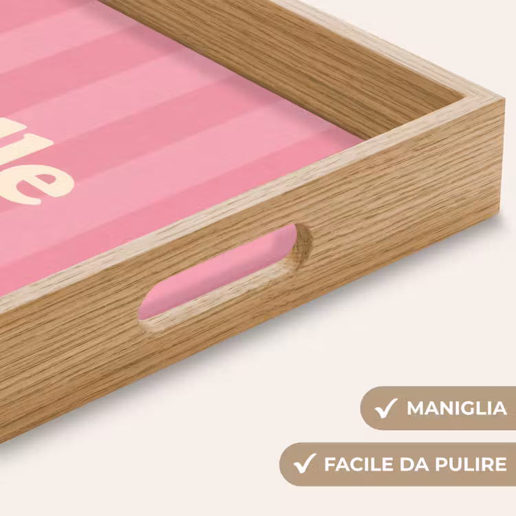 Vassoio - Rosa - A righe - Belle — 8