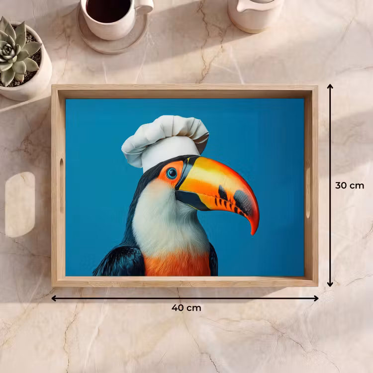 Vassoio - Tucano - Pappagallo - Uccello - Cappello da cuoco — 7