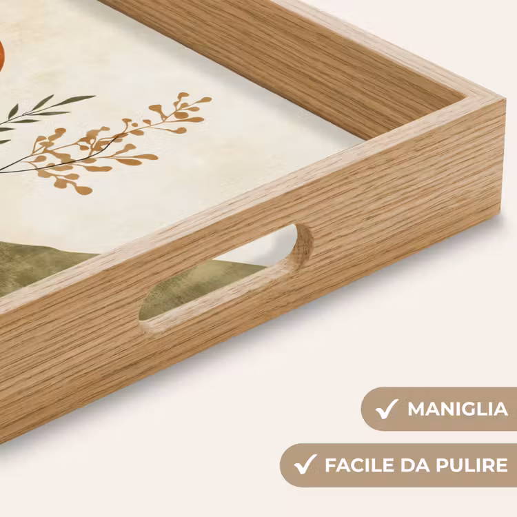 Vassoio - Sole - Astratto - Rami - Arancione — 8