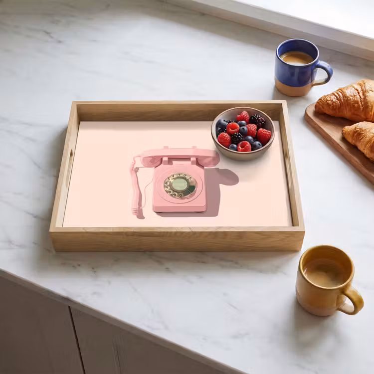 Vassoio - Telefono rotante - Retro - Rosa — 3