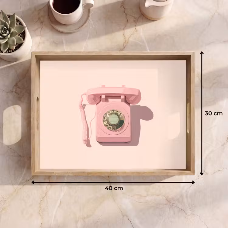Vassoio - Telefono rotante - Retro - Rosa — 7