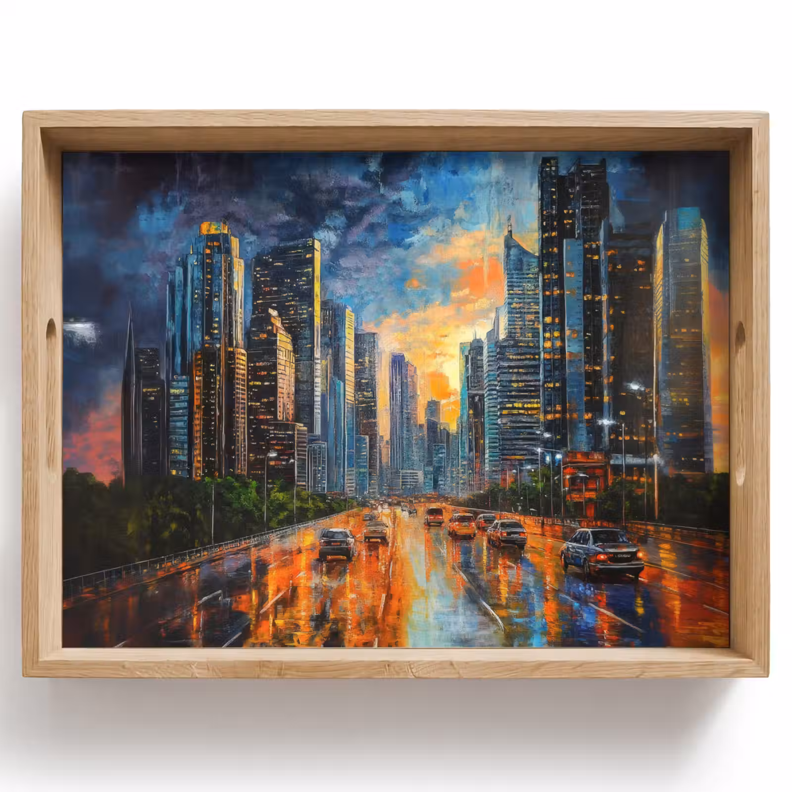 Vassoio - Auto - Skyline - Sole - Blu — 1