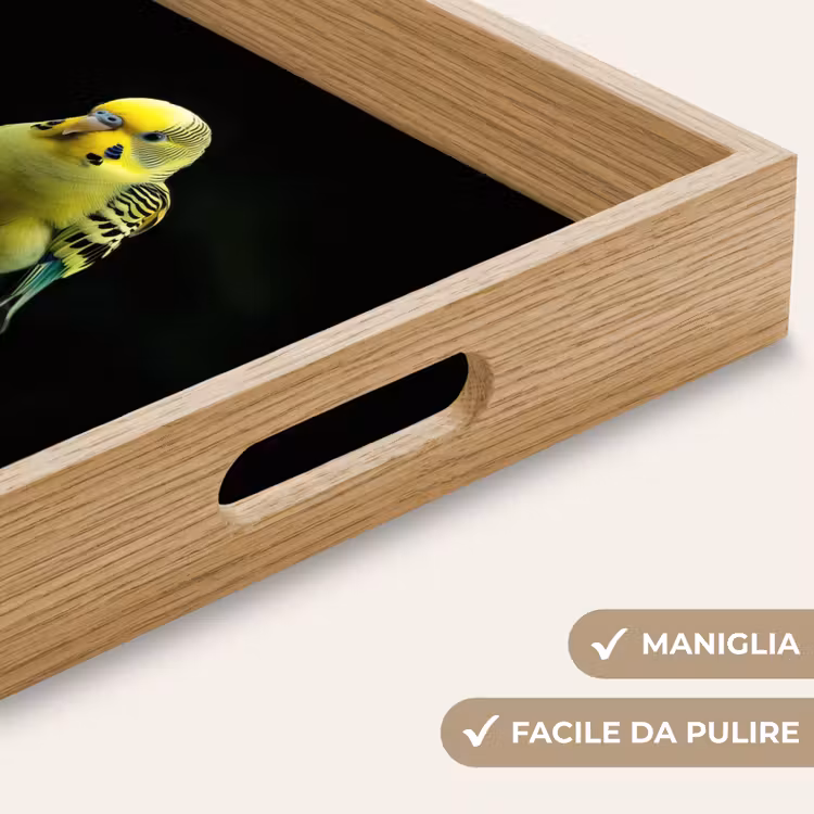 Vassoio - Cocorita - Ramo - Foglie - Giallo — 8