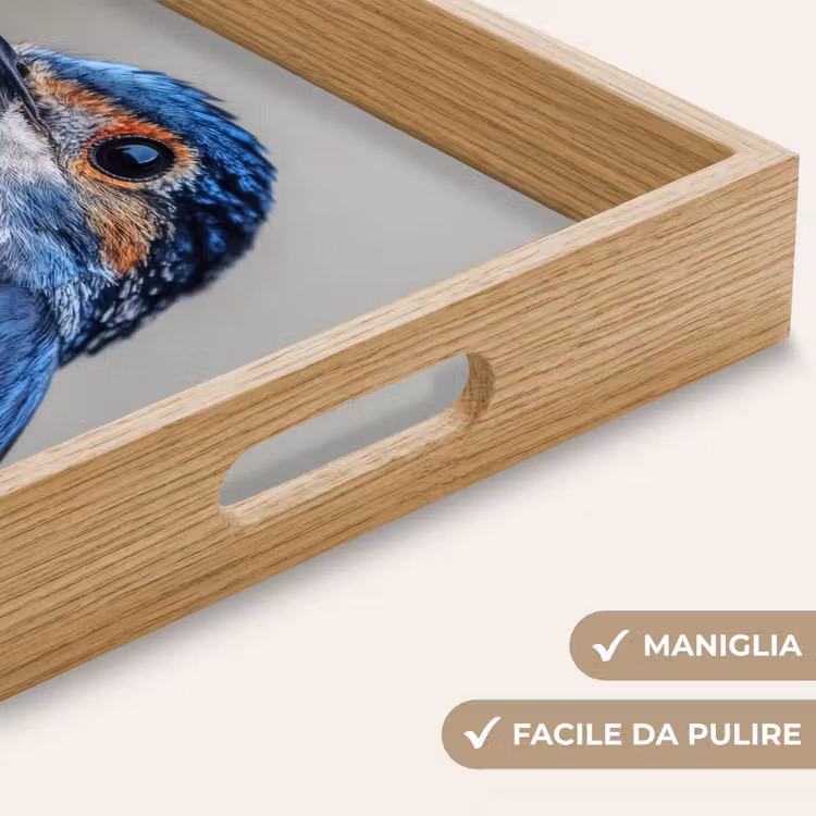 Vassoio - Colorato - Uccello - Piume - Blu — 8