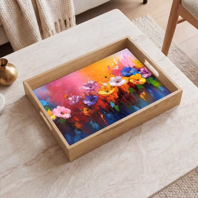 Vassoio - Fiori di fantasia - Dipingere - Giocare — 2