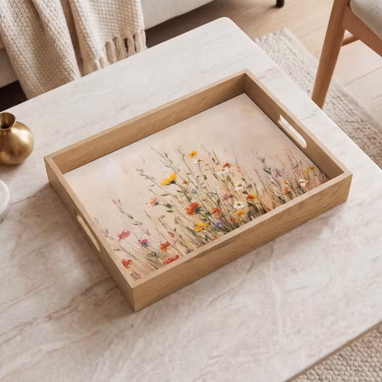 Vassoio - Fiori selvatici - Pennellate - Riposo — 2