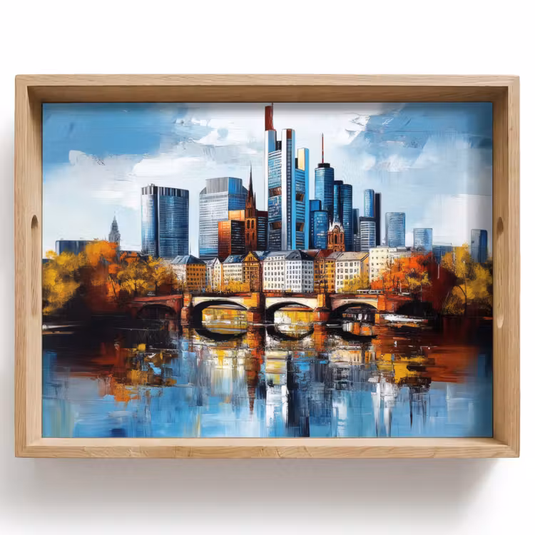 Vassoio - Alberi Francoforte - Città - Skyline - Ponte — 1