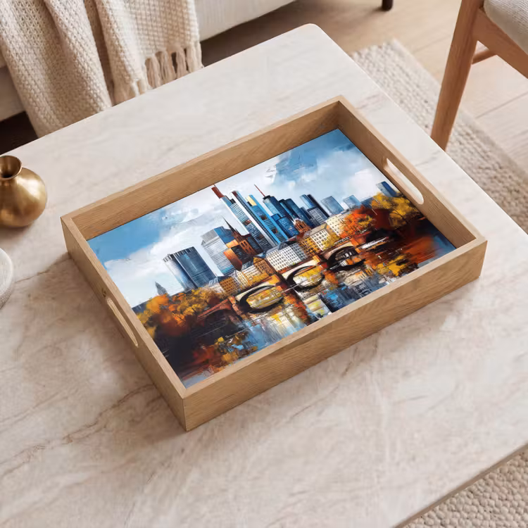 Vassoio - Alberi Francoforte - Città - Skyline - Ponte — 2