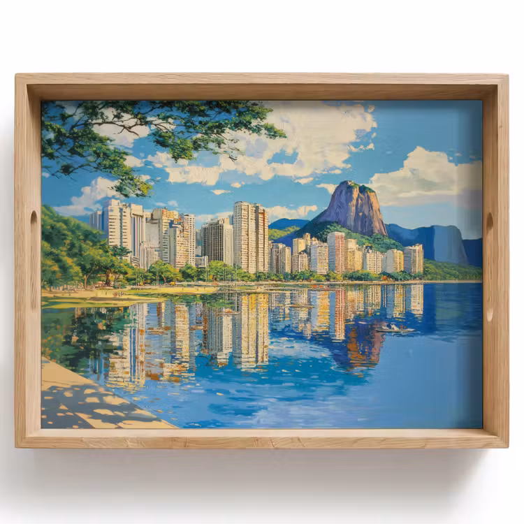 Vassoio - Montagna - Skyline - Spiaggia - Acqua — 1
