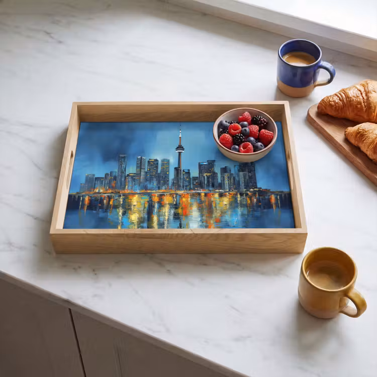 Vassoio - Toronto skyline - Acqua - Luci della città - Torre — 3