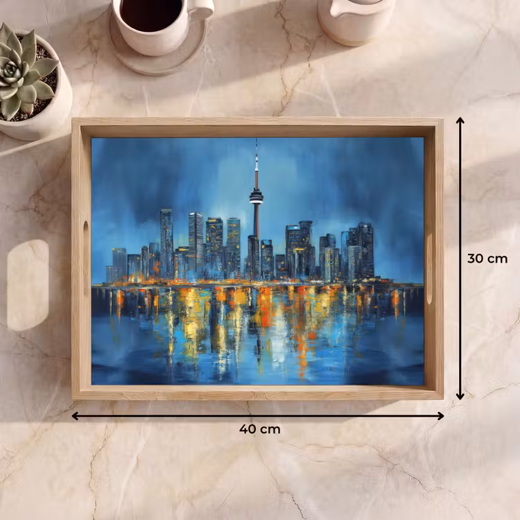 Vassoio - Toronto skyline - Acqua - Luci della città - Torre — 7