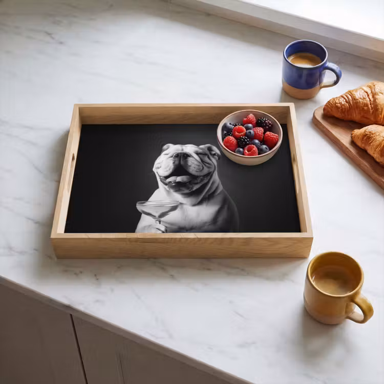 Vassoio - Bulldog - Cane - Vetro — 3