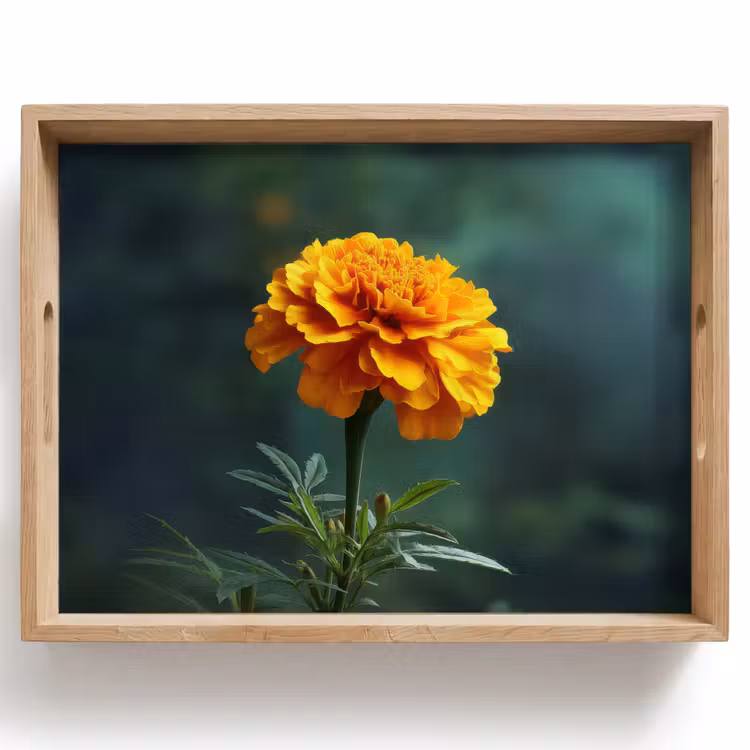 Vassoio - Petali - Africano - Arancione - Sfumato — 1