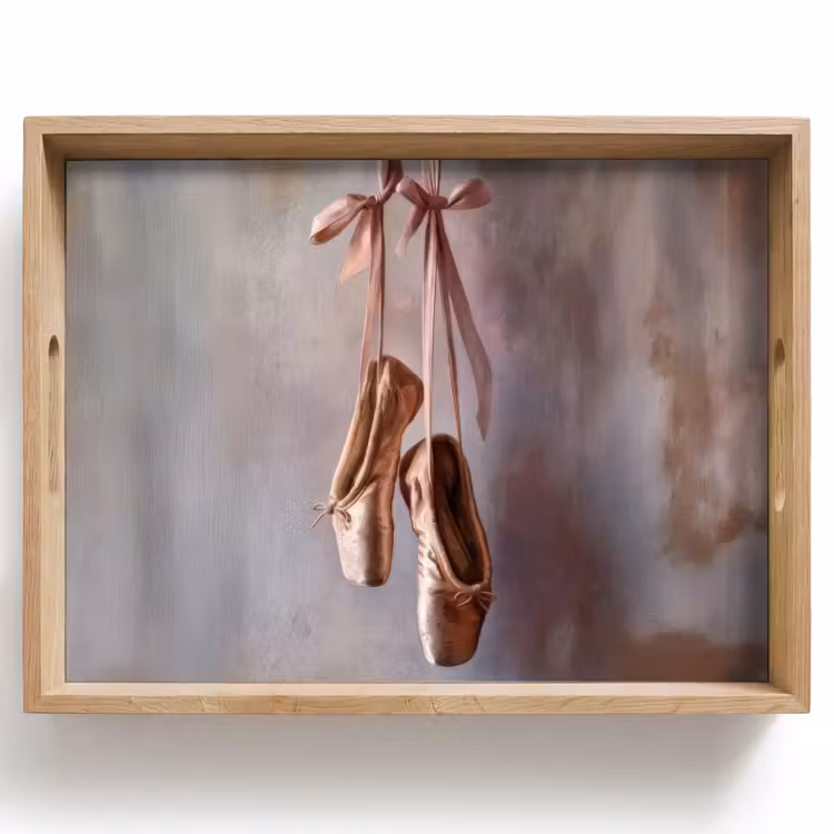 Vassoio - Ballerine - Raso - Tonalità della terra — 1